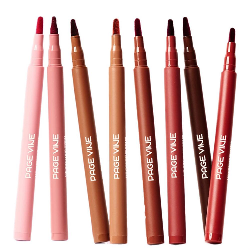 Lip Tint Korean - Velvet Matte Lip Contour Pen Waterproof