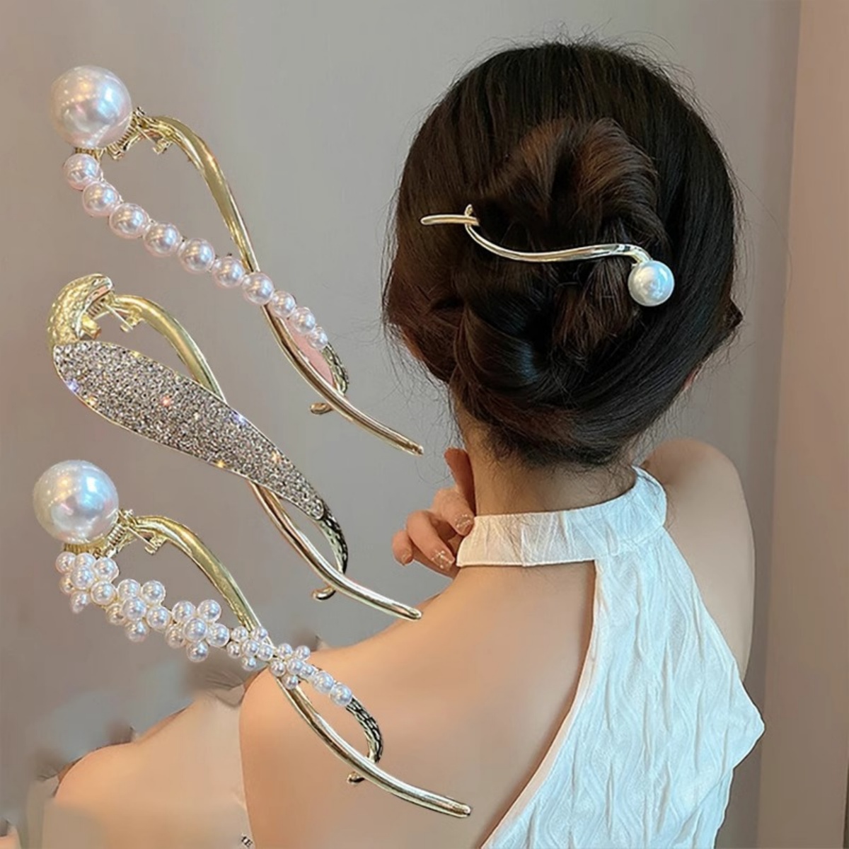 Elegant Glitter Pearl Hair Cli - огляд і ціна Korean Daily Lifestyle