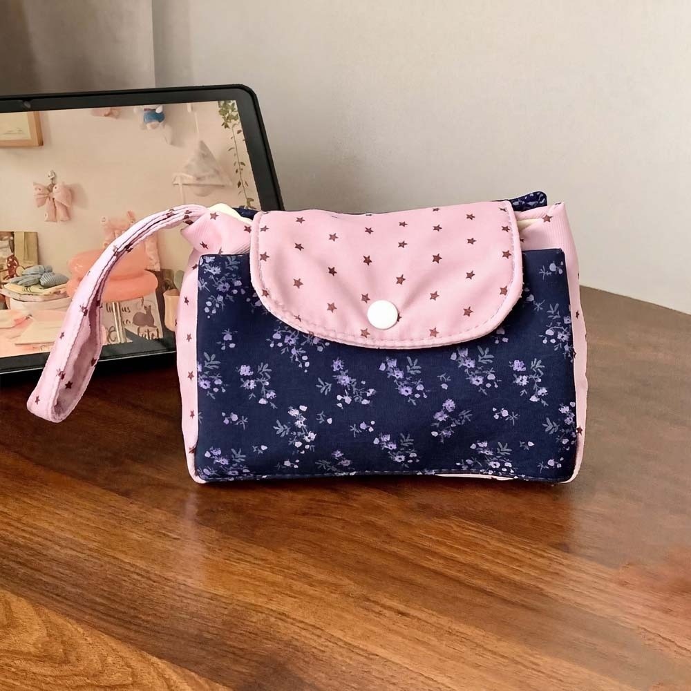 Purple Print Floral Makeup Bag - огляд і ціна The Korean Lifestyle