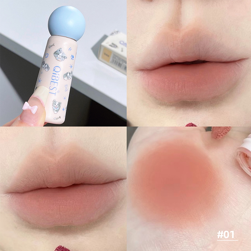 QIBEST Nude Matte Lip Mud Wate - огляд і ціна Lip Tint Korean