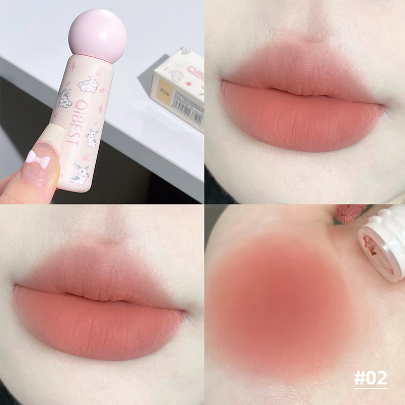 QIBEST Nude Matte Lip Mud Wate - огляд і ціна Lip Tint Korean