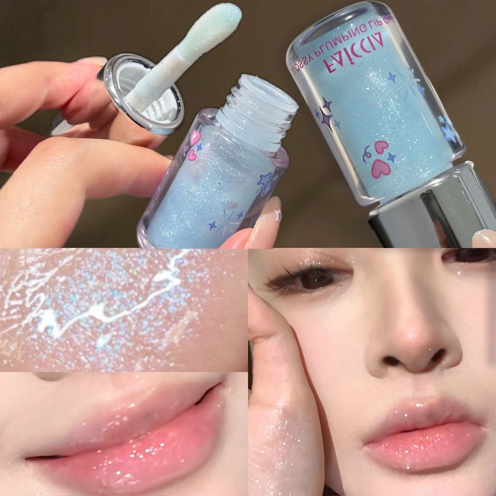 Baby Blue Sparkling Lip Gloss  - огляд і ціна Lip Tint Korean