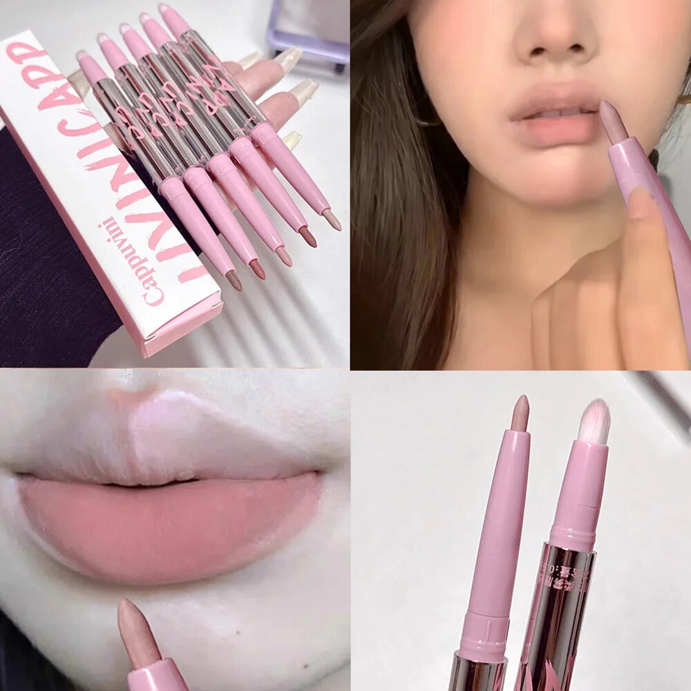 Nude Lip Liner with Lip Brush  - огляд і ціна Lip Tint Korean